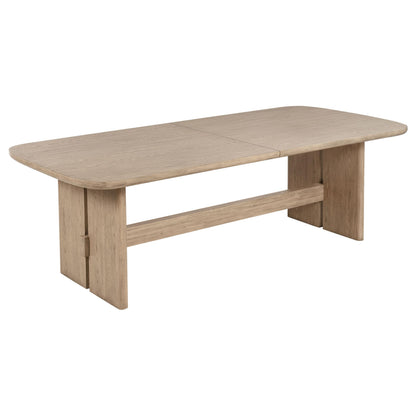 Kailani 110-inch Rectangular Wood Dining Table Beige Oak - 109381