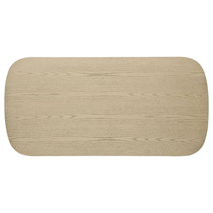 Kailani 2-piece Coastal Coffee and End Table Set Beige Oak - 706588-S2