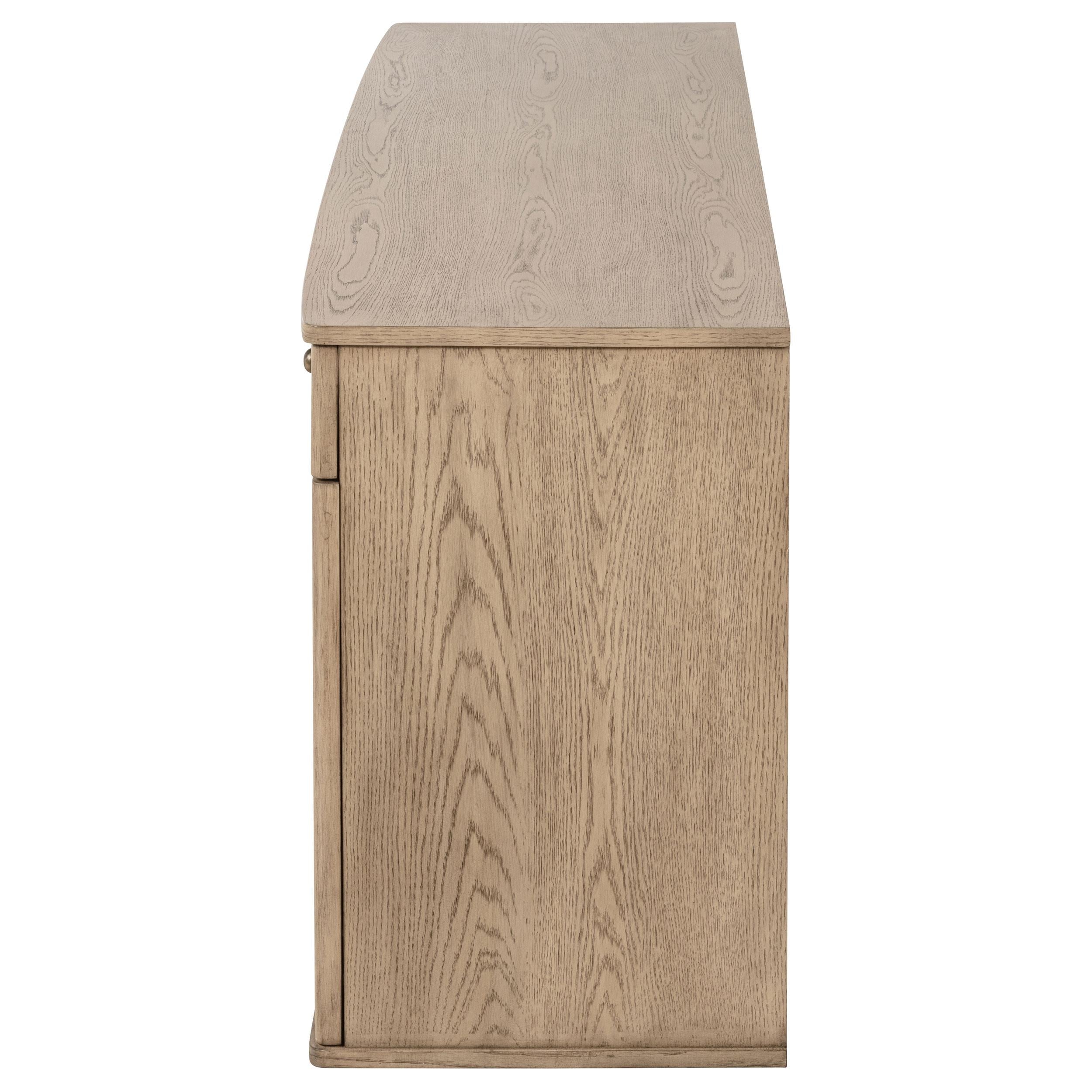 Kailani 4-door Cane Sideboard Buffet Cabinet Beige Oak - 109385