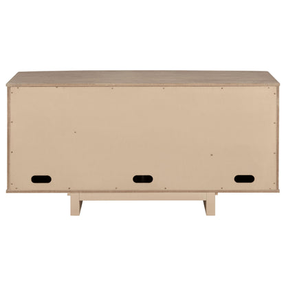 Kailani 4-door Cane Sideboard Buffet Cabinet Beige Oak - 109385