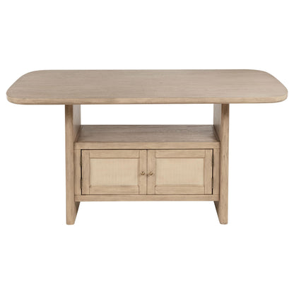 Kailani Beige Oak 7-Piece Wood Counter Height Dining Set from Coaster - Luna Furniture