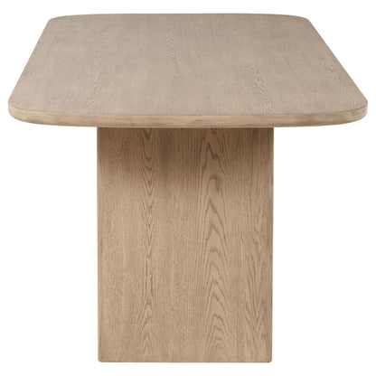 Kailani Cane Counter Height Storage Dining Table Beige Oak - 109388