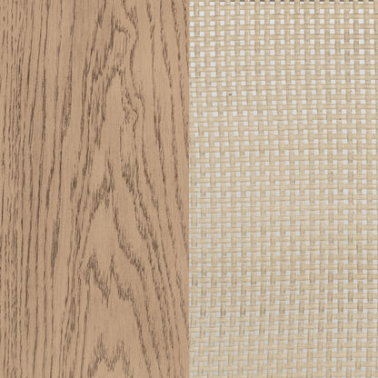 Kailani Cane Counter Height Storage Dining Table Beige Oak - 109388