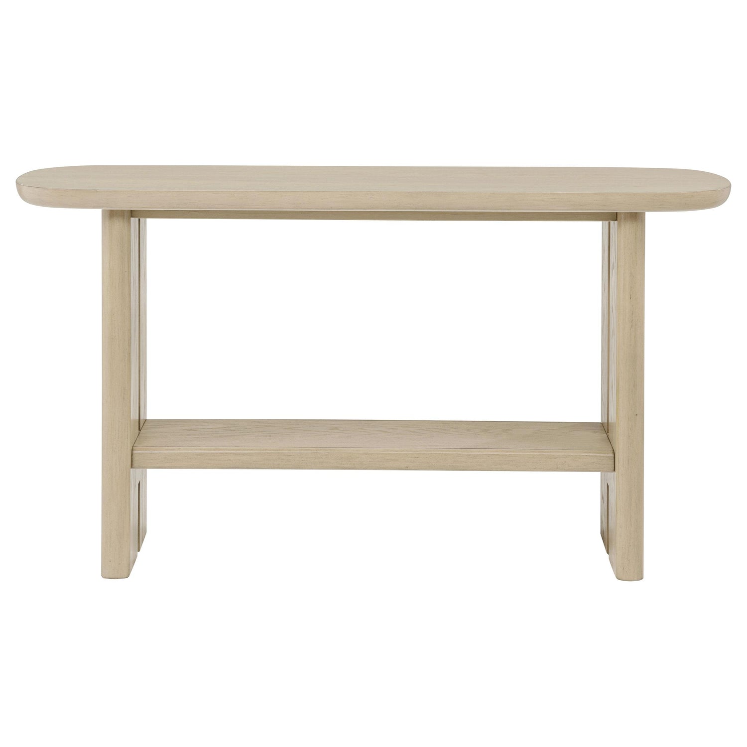 Kailani Coastal Sofa Console Table with Shelf Beige Oak - 706589