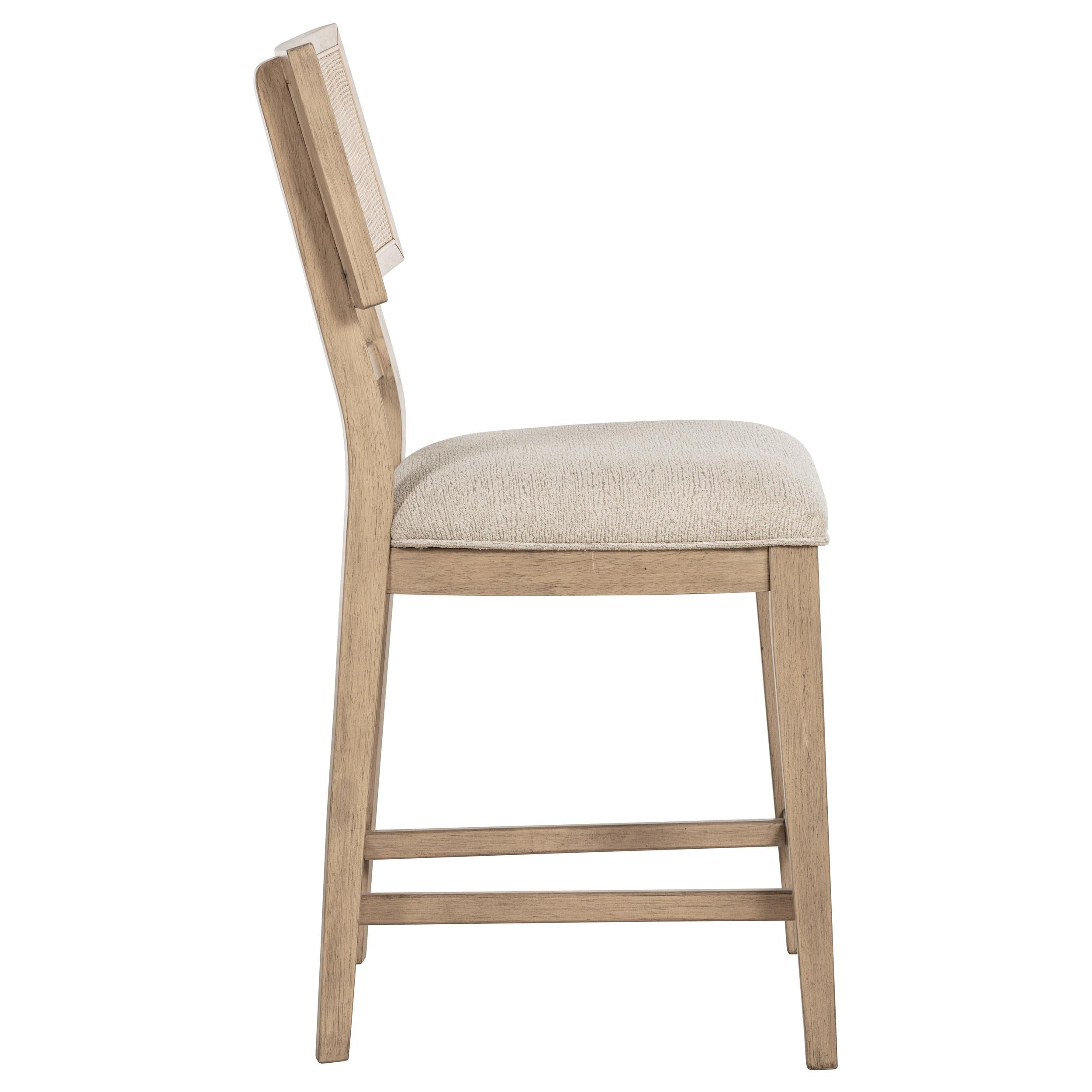 Kailani Radio Weave Cane Counter Dining Side Chair Beige Oak - 109389