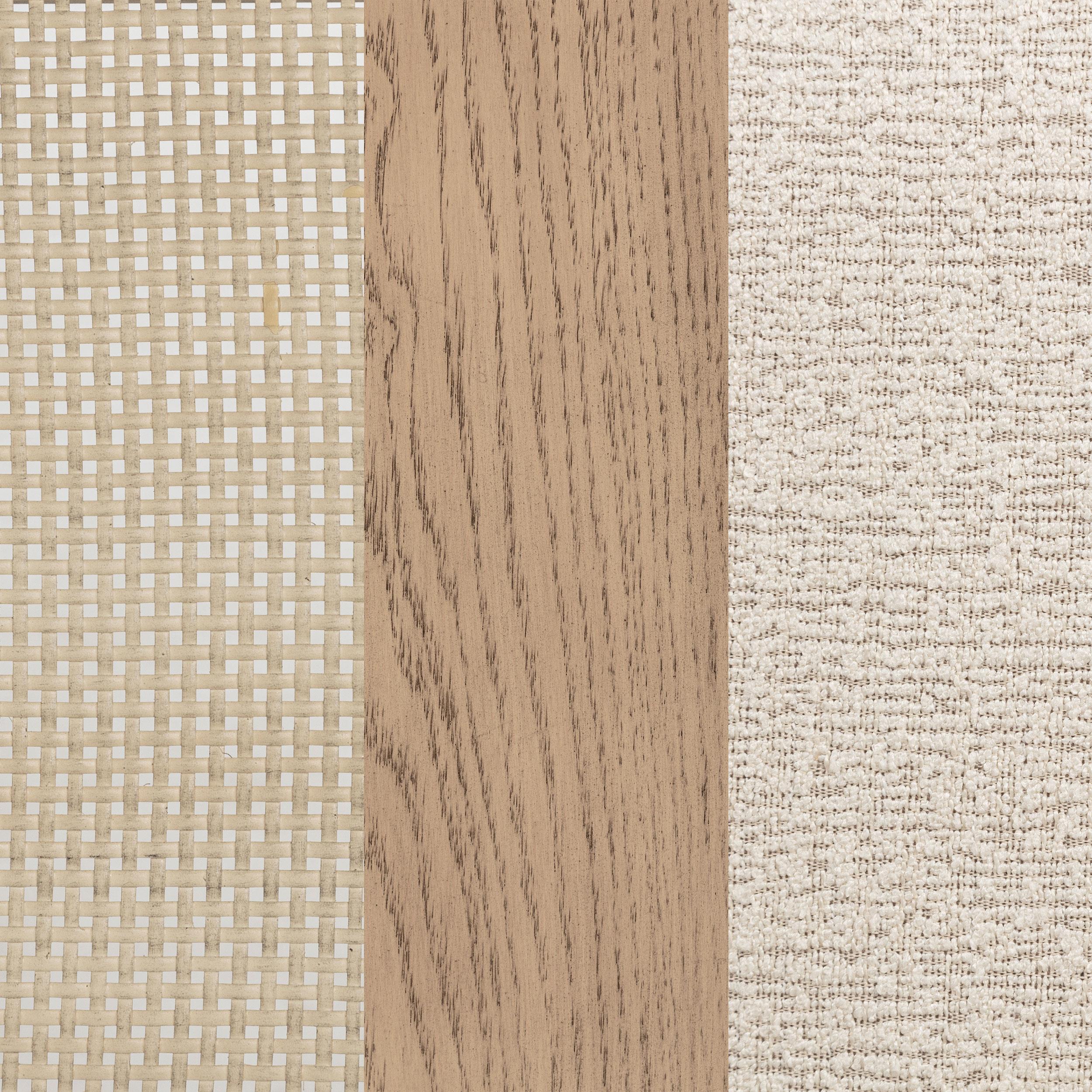 Kailani Radio Weave Cane Dining Side Chair Beige Oak - 109382