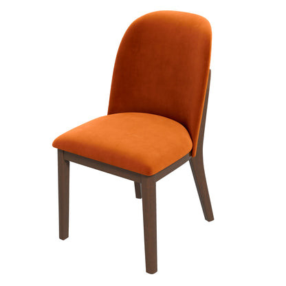 Kaitlyn  Burnt Orange Velvet Dining Chair (Set Of 2) - DCH00400502
