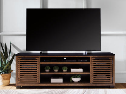 Kallari Warm Brown/Black 84" TV Stand - W737-78