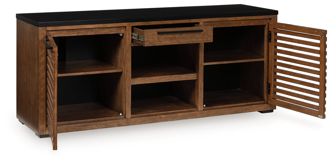Kallari Warm Brown/Black Credenza - H737-60