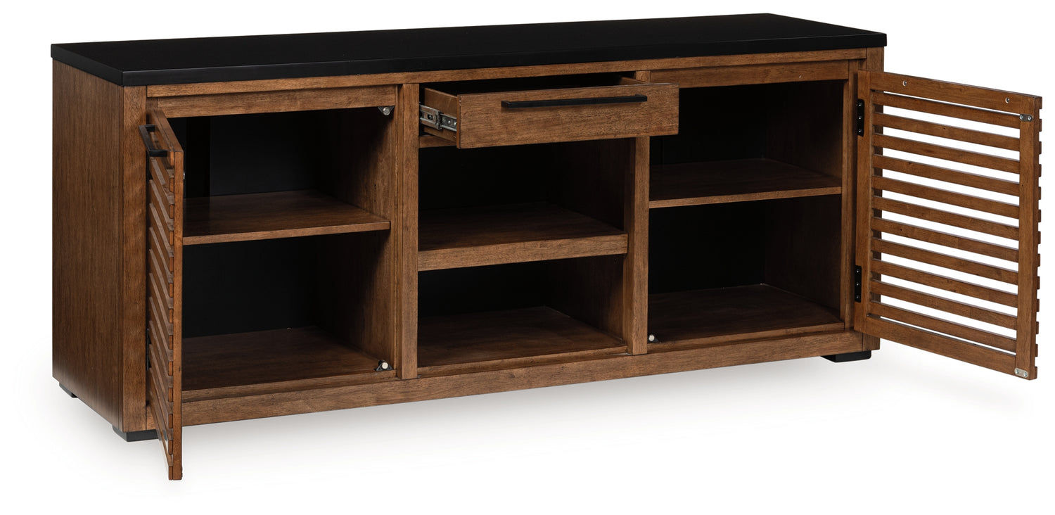 Kallari Warm Brown/Black Credenza - H737-60
