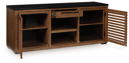 Kallari Warm Brown/Black Credenza - H737-60