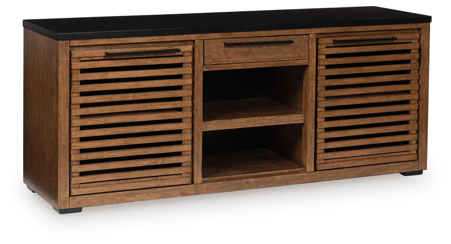 Kallari Warm Brown/Black Credenza - H737-60