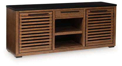 Kallari Warm Brown/Black Credenza - H737-60