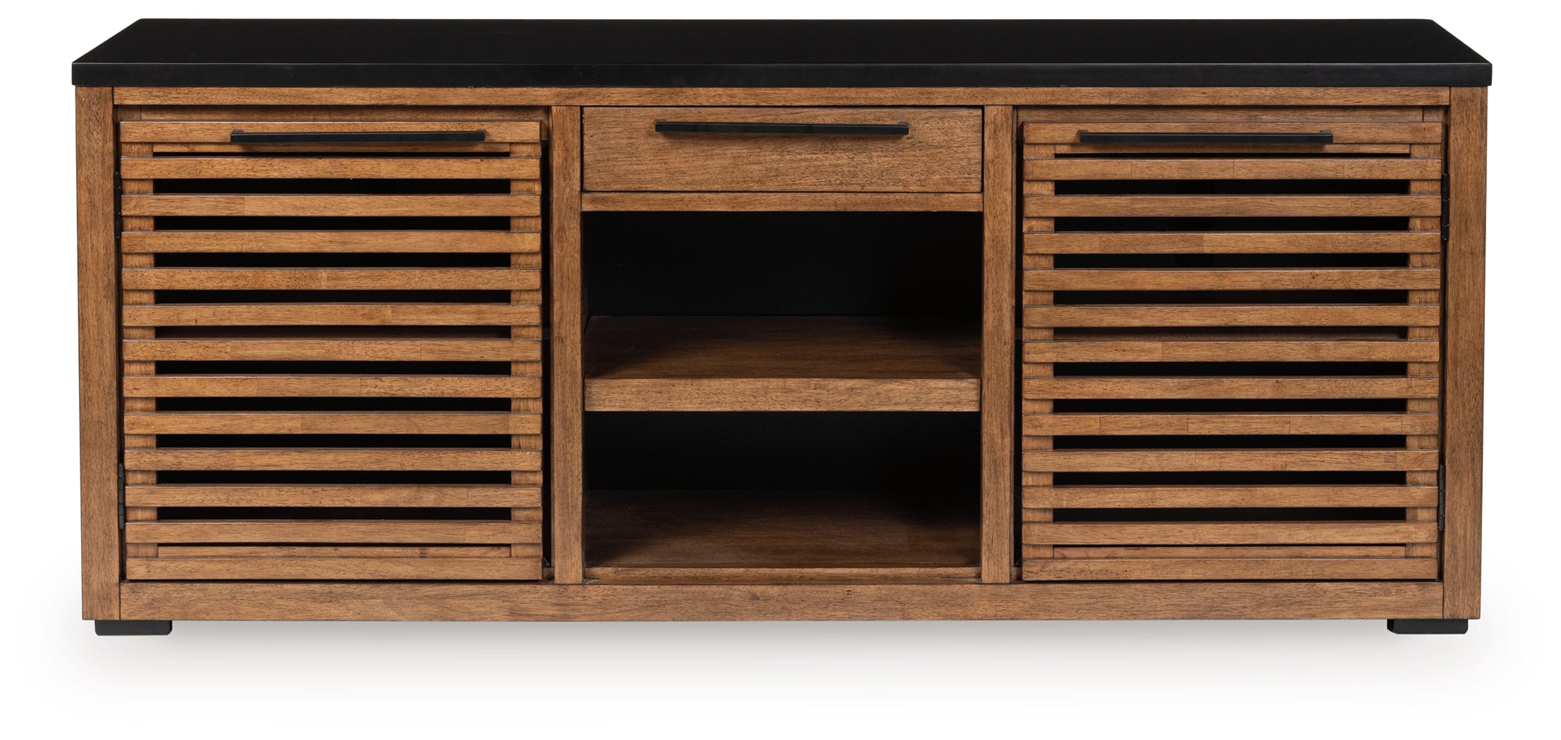 Kallari Warm Brown/Black Credenza - H737-60