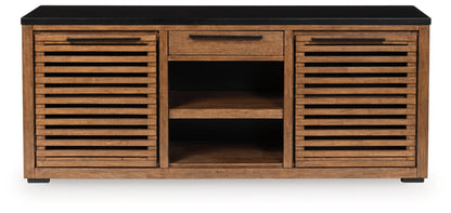 Kallari Warm Brown/Black Credenza - H737-60