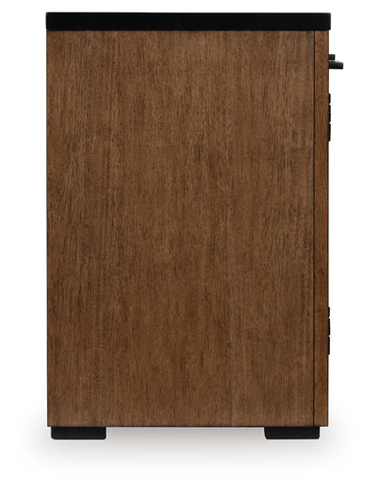 Kallari Warm Brown/Black Credenza - H737-60