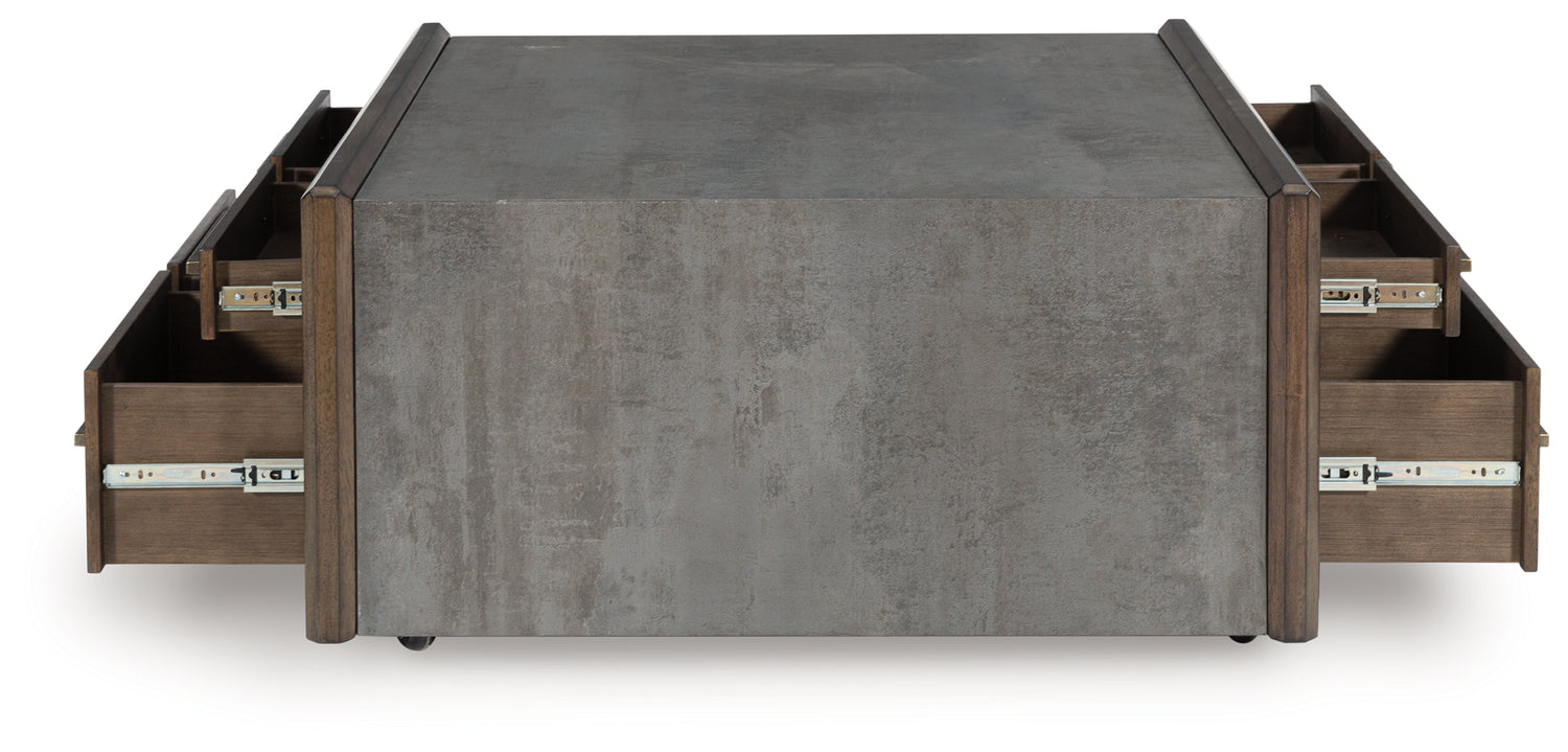 Kallenny Brown/Gray Coffee Table - T669-8