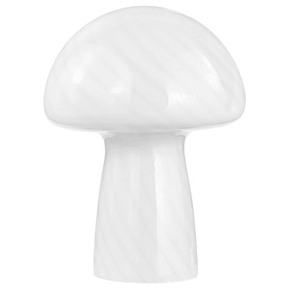 Kanaby Mushroom Shaped Glass Bedside Table Lamp White - 920249