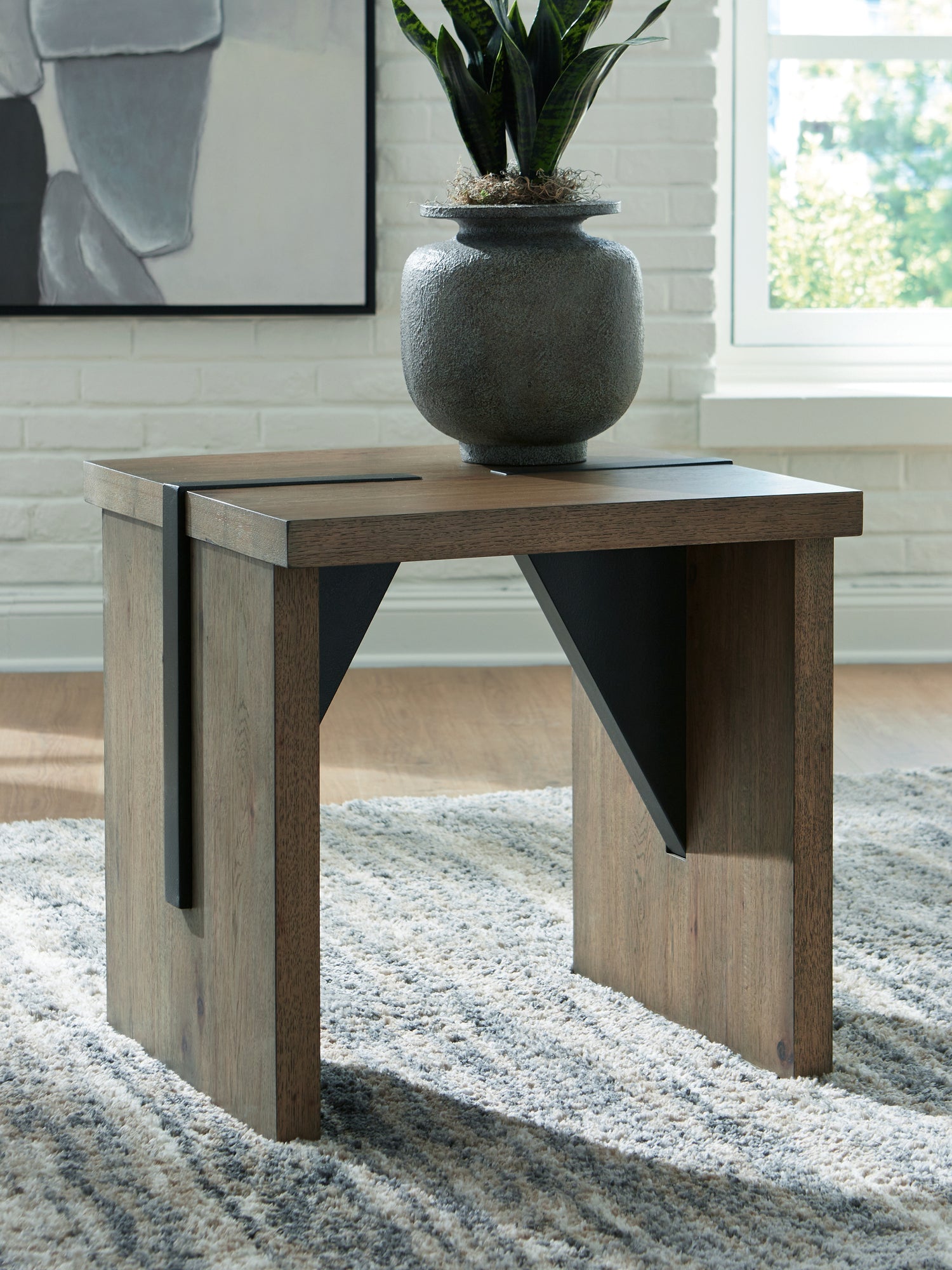 Kandinew Light Brown End Table - T554-2