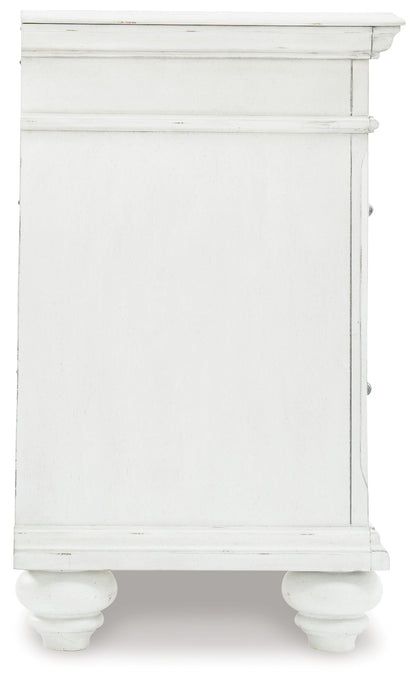 Kanwyn King Panel Bed, Dresser, Mirror and 2 Nightstands - B777B31