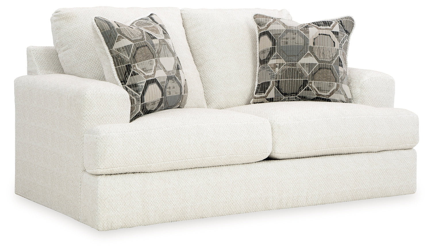 Karinne Linen Loveseat, Oversized Chair and Accent Ottoman - 31403U5