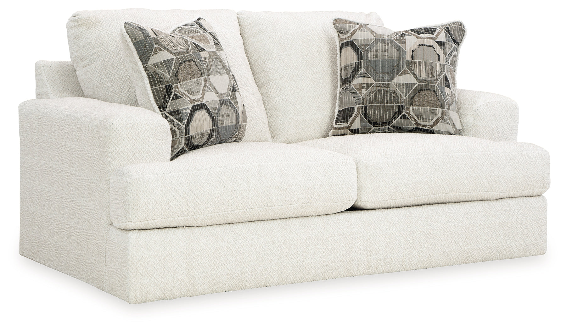Karinne Linen Loveseat, Oversized Chair and Accent Ottoman - 31403U5