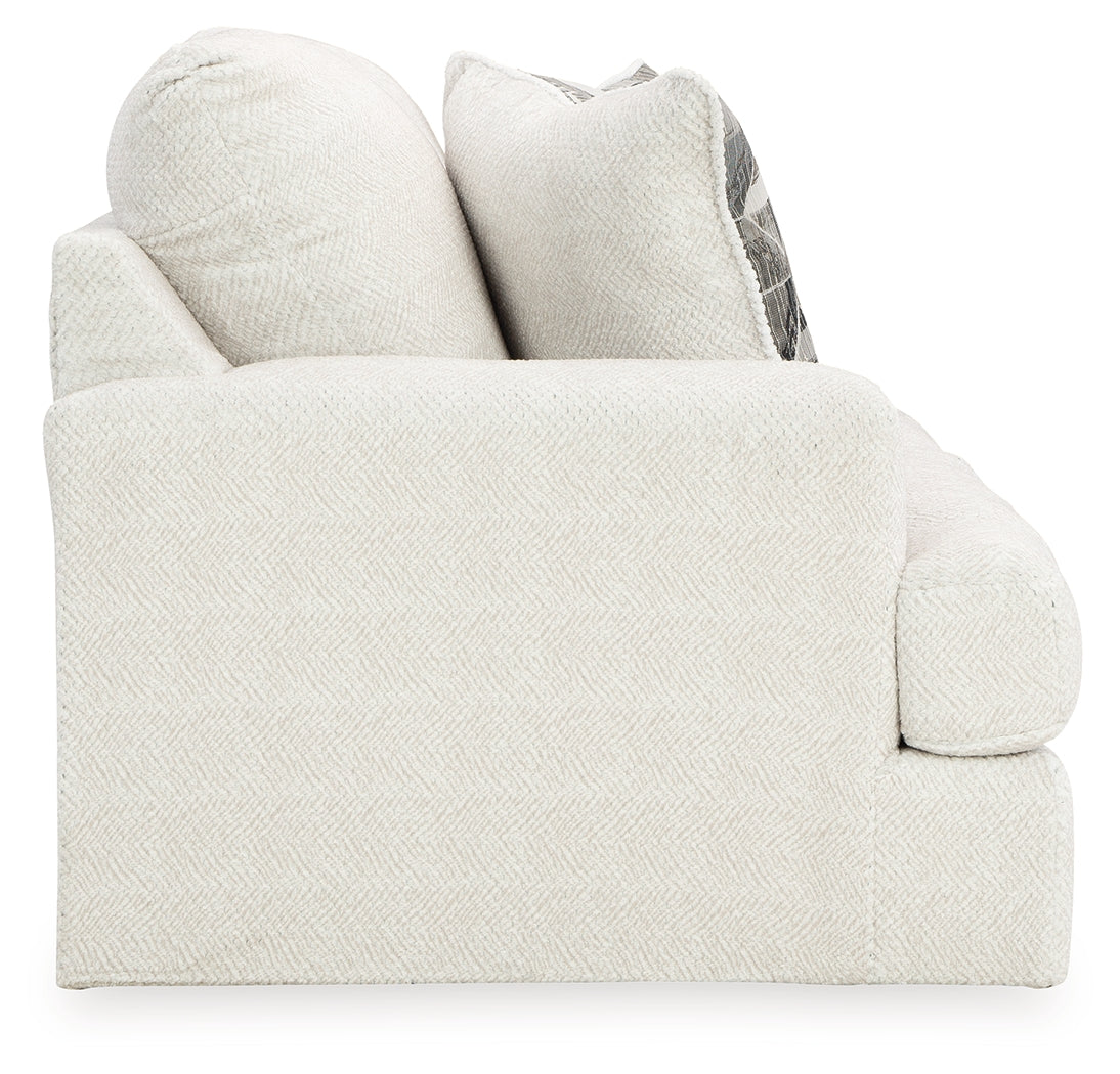 Karinne Linen Loveseat, Oversized Chair and Accent Ottoman - 31403U5