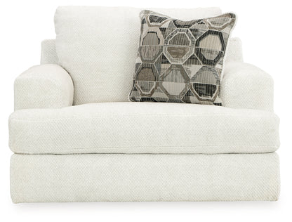 Karinne Linen Loveseat, Oversized Chair and Accent Ottoman - 31403U5