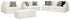 Karinne Sofa, Loveseat, Chair and Ottoman in Linen - PKG015017