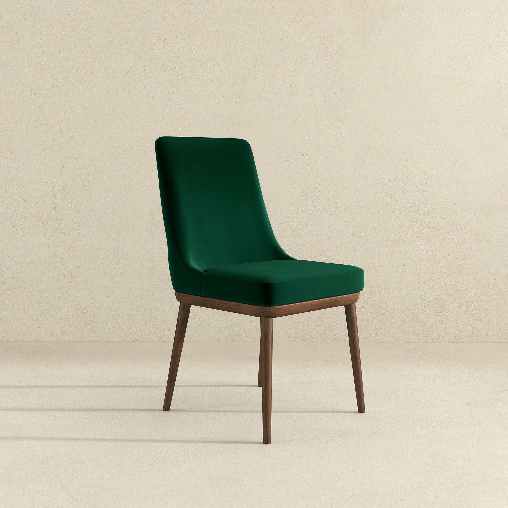 Kate  Green Velvet Solid Wood Dining Chair (Set Of 2) - DCH00400703