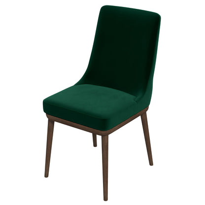 Kate  Green Velvet Solid Wood Dining Chair (Set Of 2) - DCH00400703