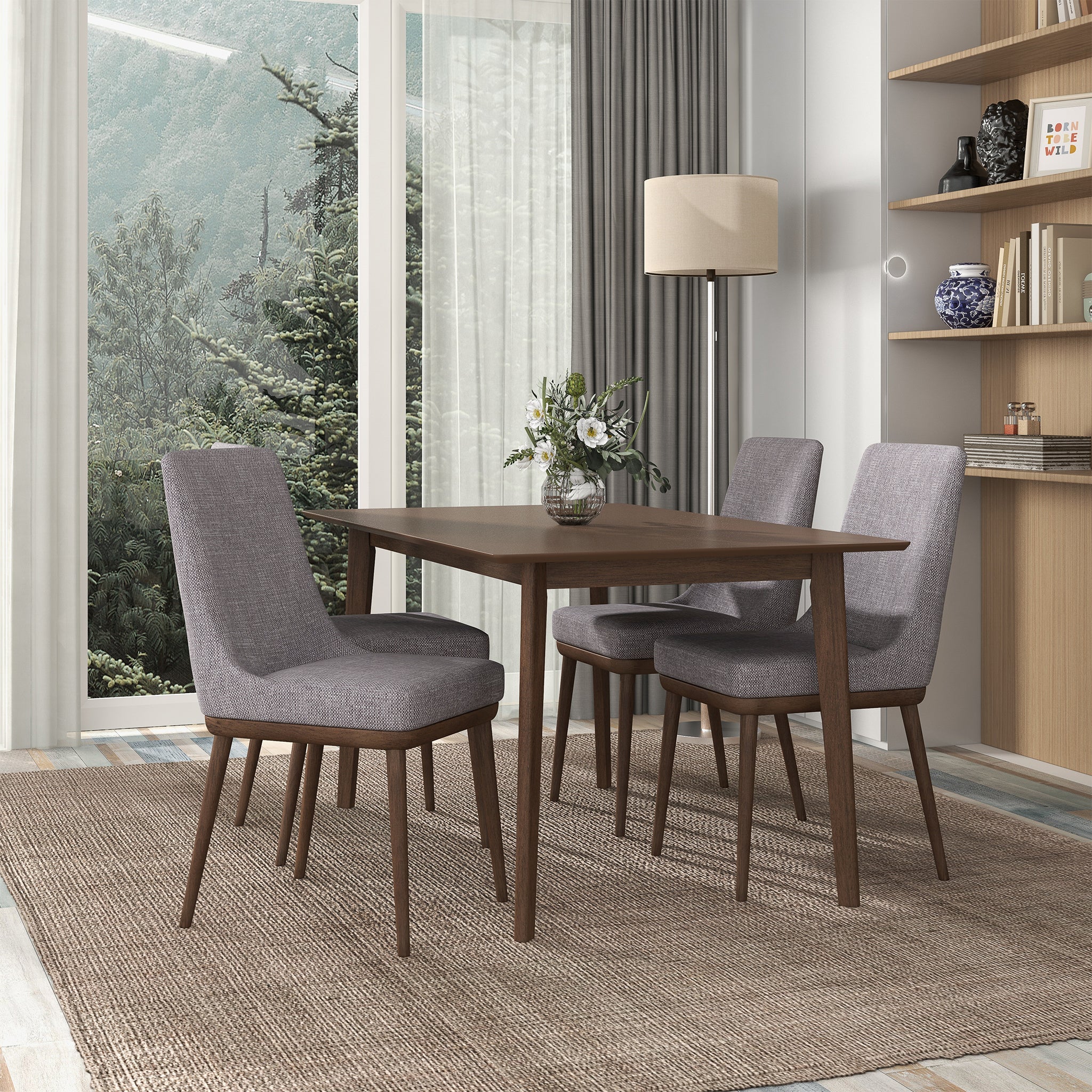 Kate  Grey Fabric Dining Chair (Set Of 2) - DCH00400704