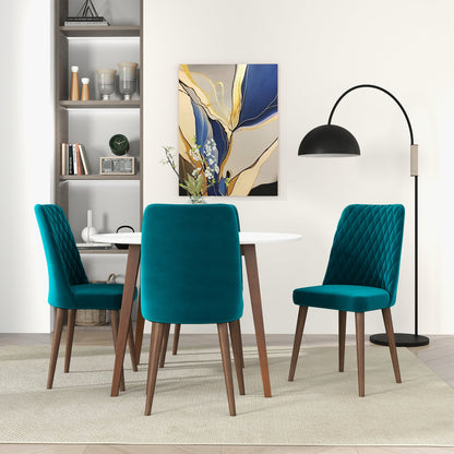 Katie  Teal Velvet Dining Chair (Set Of 2) - DCH01701005