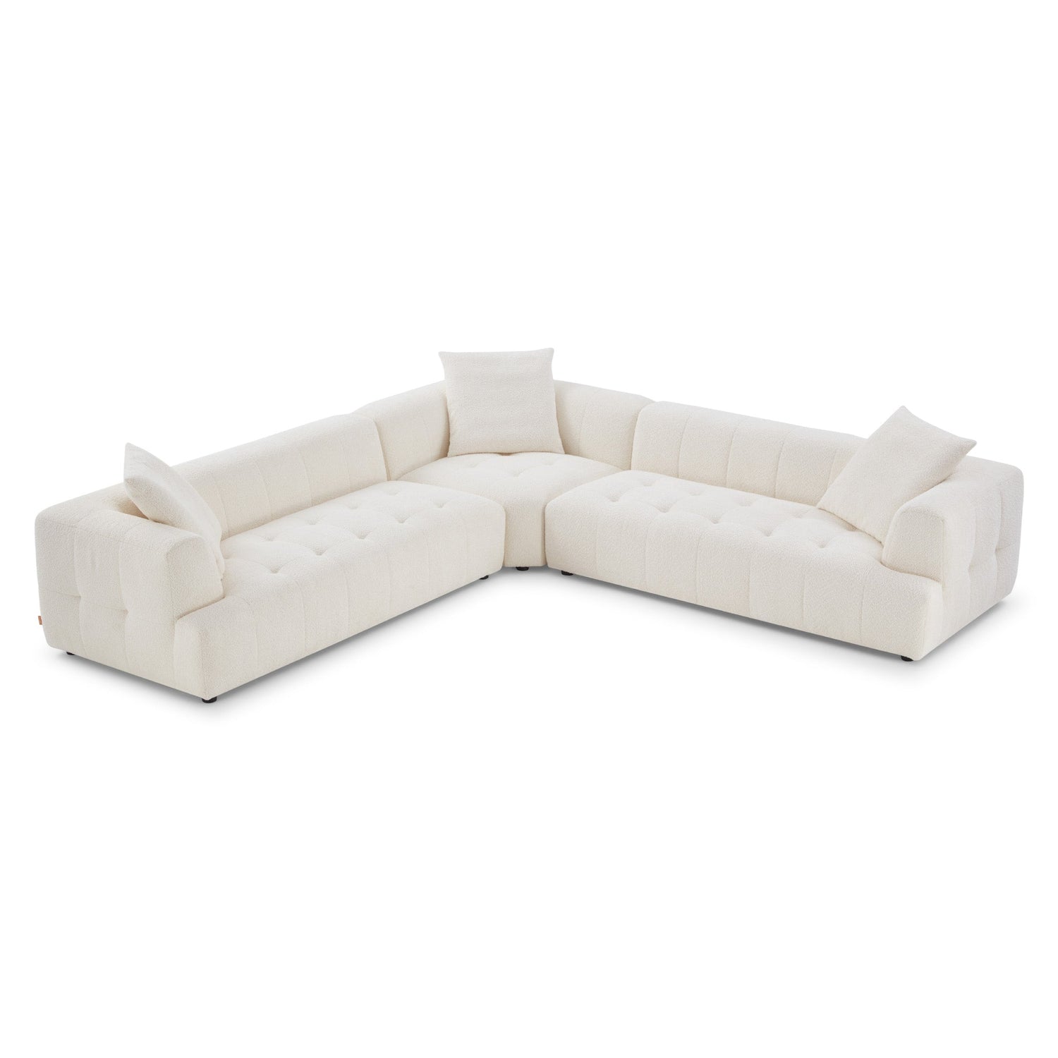 Kaynes Ivory Boucle Corner Sofa - CSC03101201