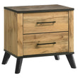 Kaywood 2-drawer Nightstand Bedside Table Natural Pine - 225002
