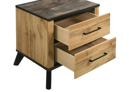 Kaywood 2-drawer Nightstand Bedside Table Natural Pine - 225002