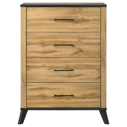 Kaywood 4-drawer Bedroom Chest of Drawers Natural Pine - 225005