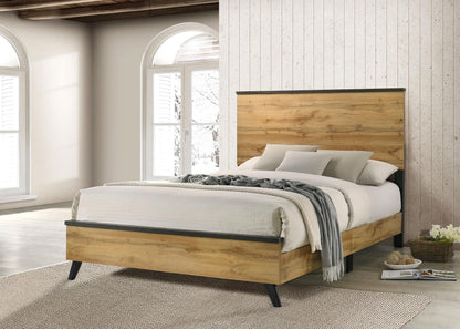 Kaywood 51-inch Eastern King Panel Bed Natural Pine - 225001KE