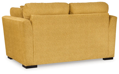 Keerwick Sofa, Loveseat, Chair and Ottoman in Sunflower - PKG018548