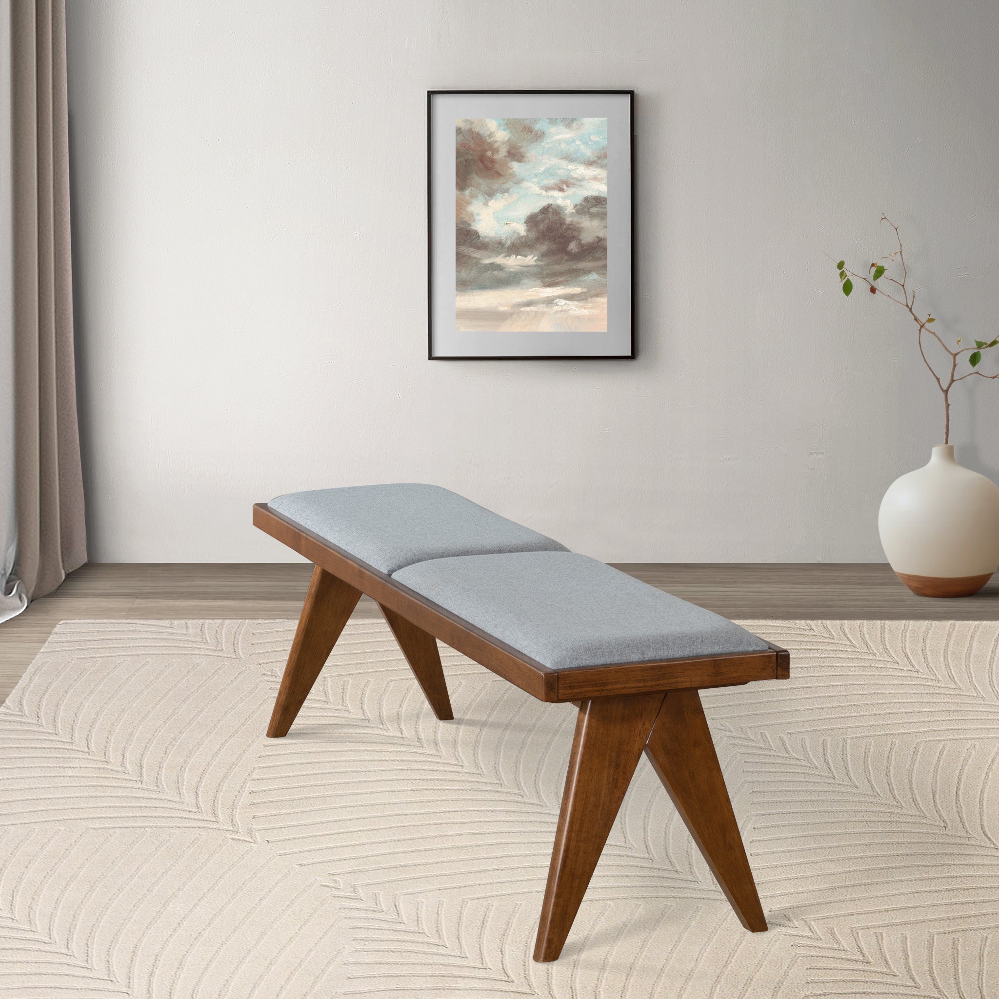 Keira Bench (Grey Fabric) - BEN00800802