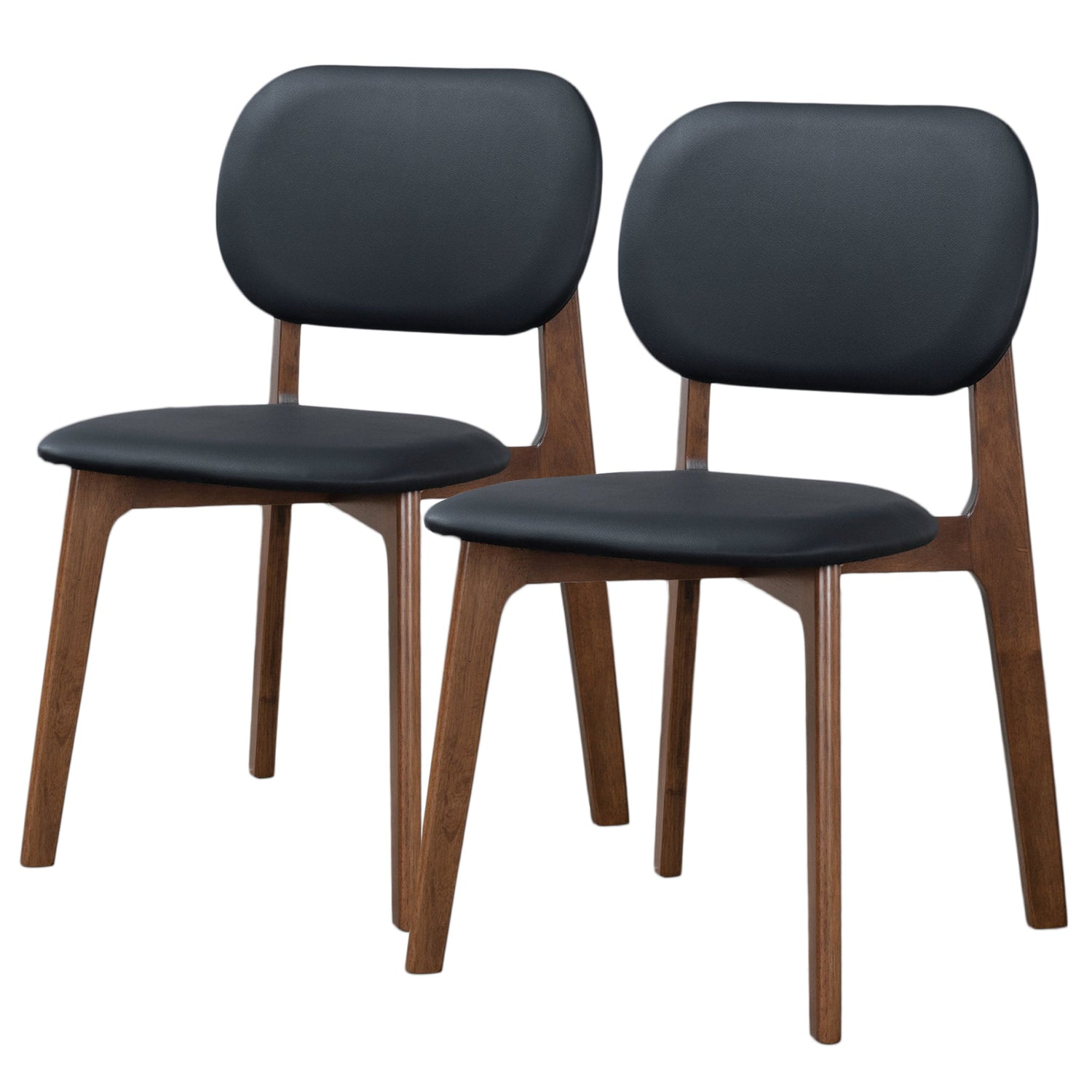 Kelsey  Black Leather Dining Chair (Set Of 2) - DCH00801401