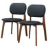 Kelsey  Black Leather Dining Chair (Set Of 2) - DCH00801401