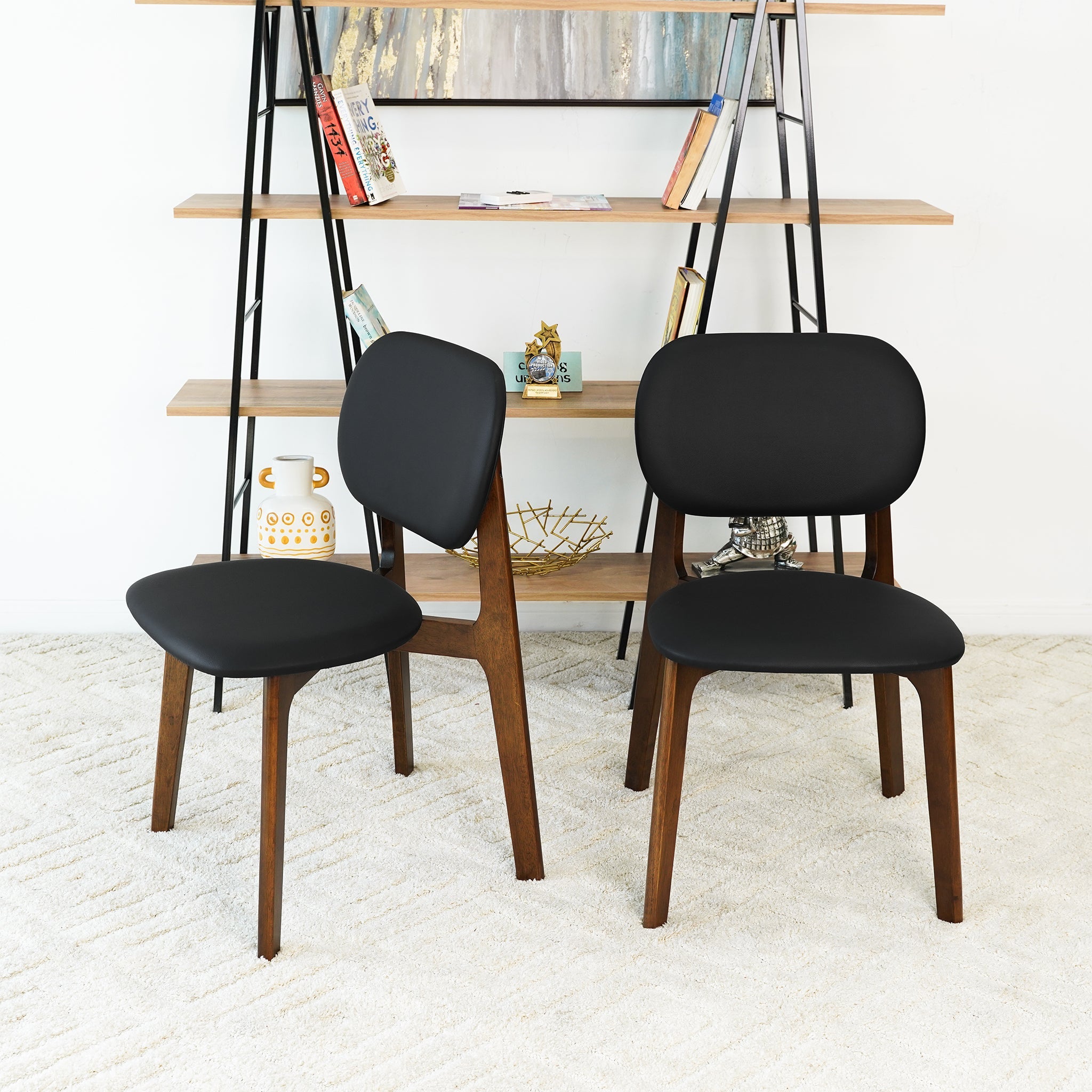Kelsey  Black Leather Dining Chair (Set Of 2) - DCH00801401