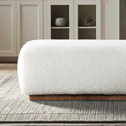 Kelvin Ivory Boucle Bench - BEN00502411