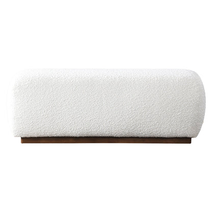 Kelvin Ivory Boucle Bench - BEN00502411