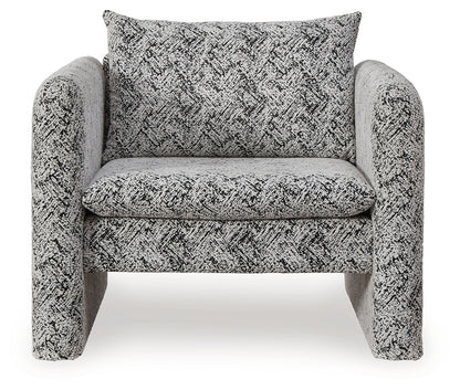 Kenbell Black/White Accent Chair - A3000705