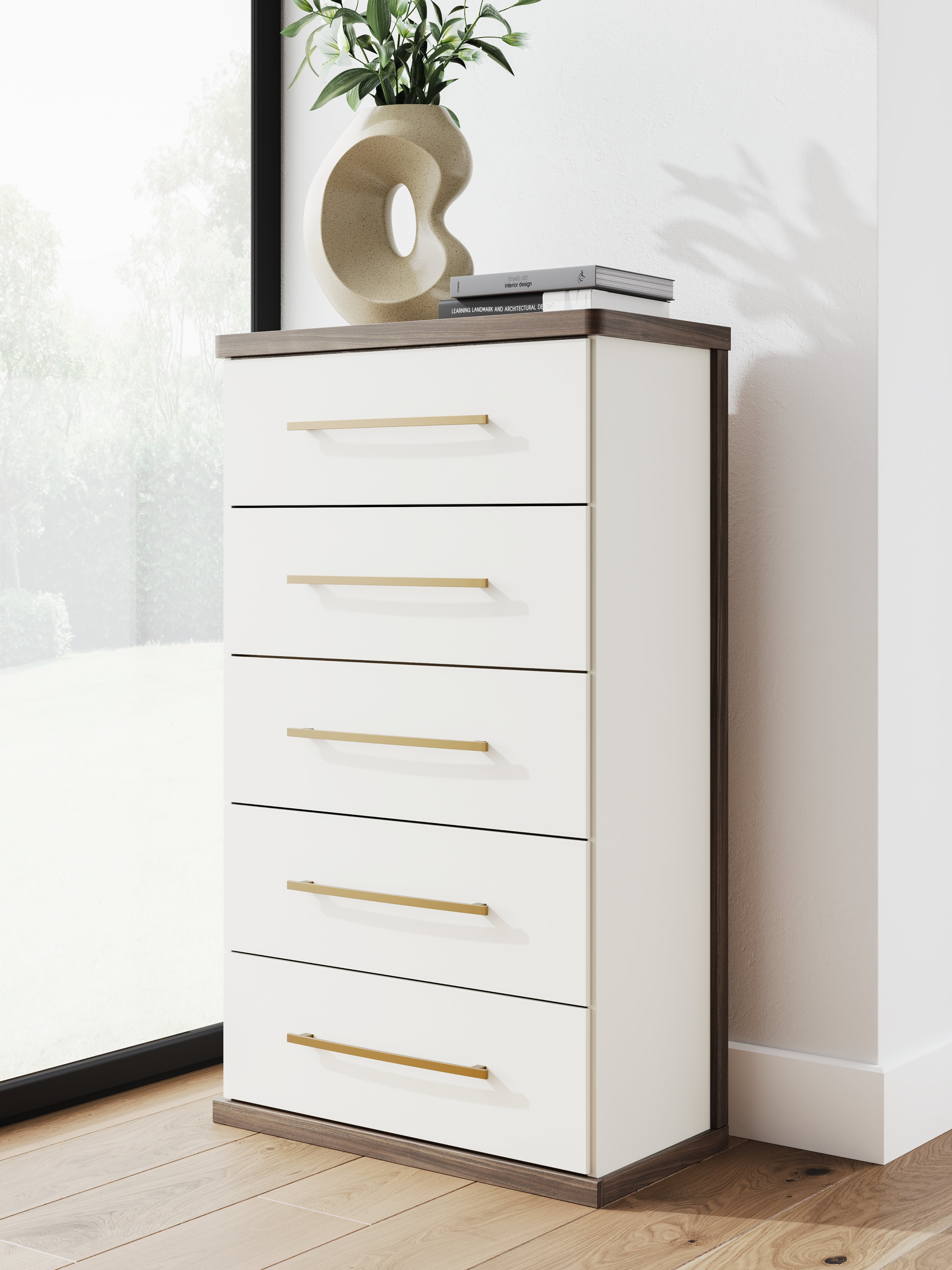 Kendanport Brown/White Chest of Drawers - PCB1108-46