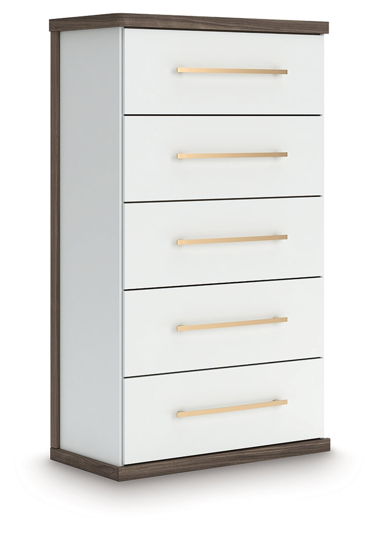 Kendanport Brown/White Chest of Drawers - PCB1108-46