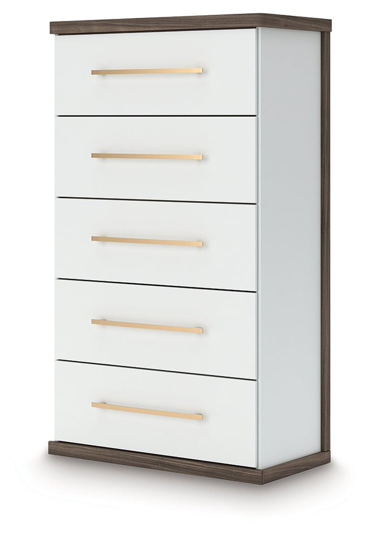 Kendanport Brown/White Chest of Drawers - PCB1108-46