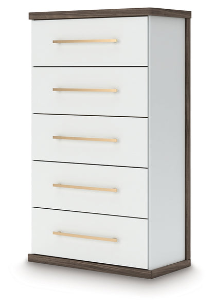 Kendanport Brown/White Chest of Drawers - PCB1108-46